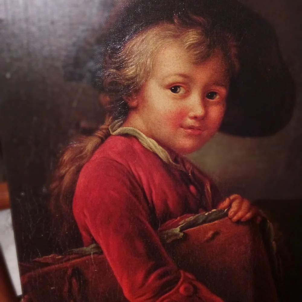 A young pupil painting after Francois Hubert Drouais (1727_1775) 18th. Centuty